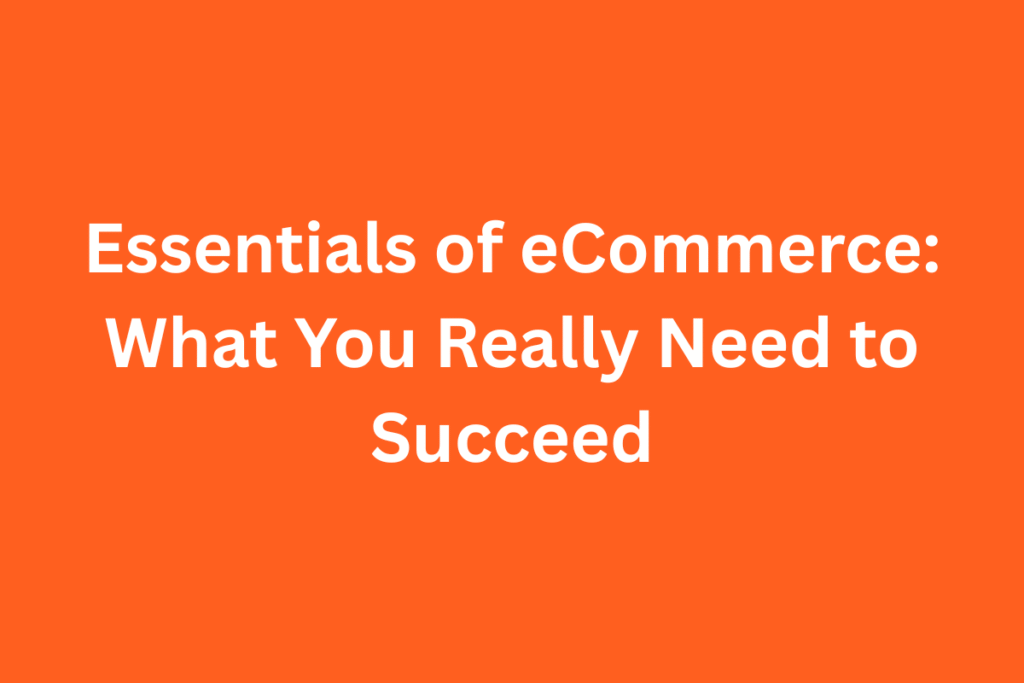 Essentials of eCommerce: What You Really Need to Succeed