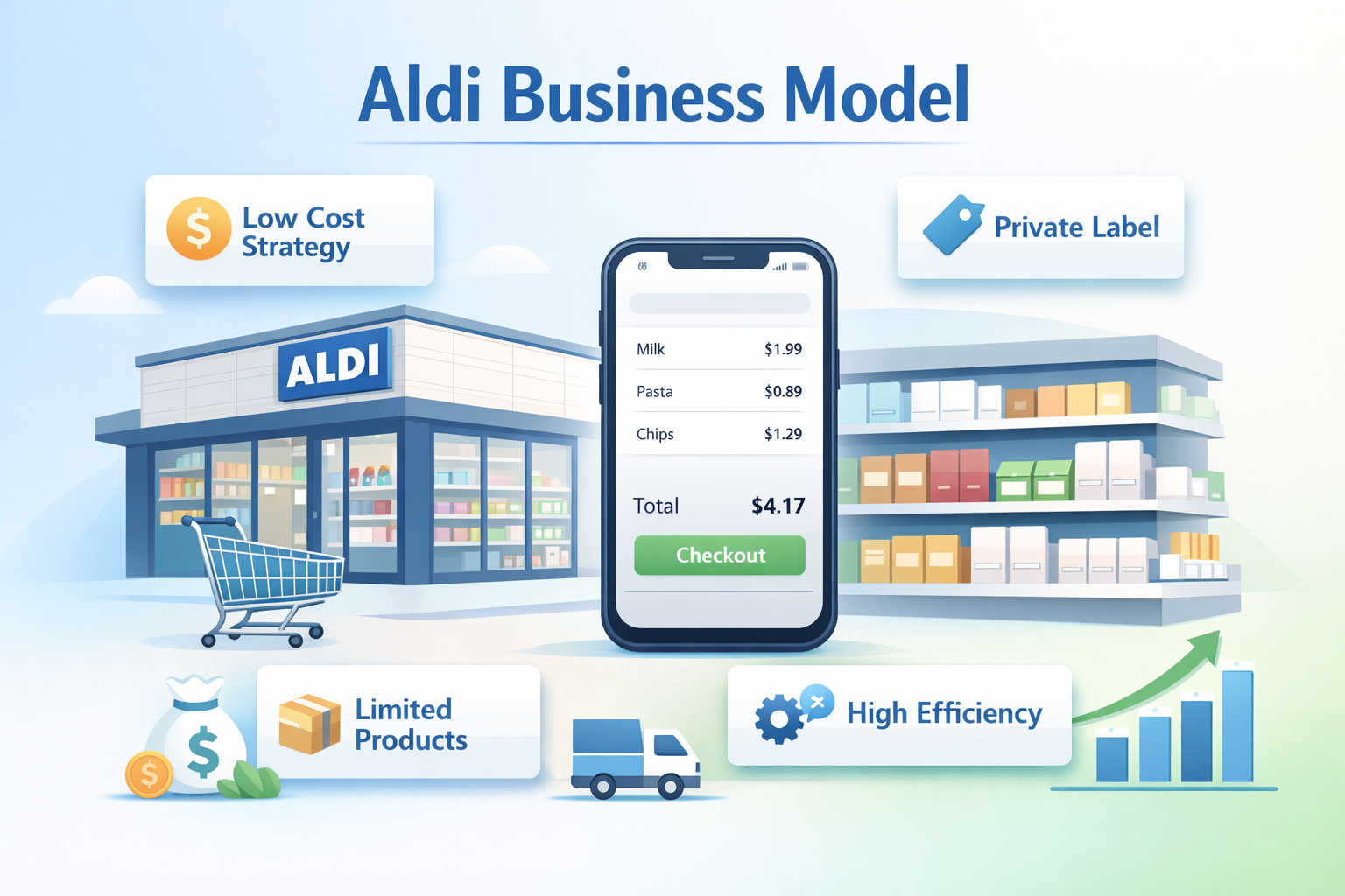 Aldi Business Model And How It Makes Money with a No-Frills Strategy