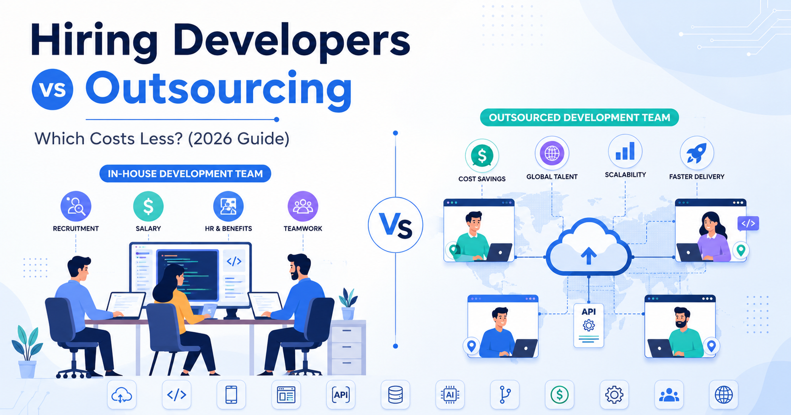 Hiring Developers vs Outsourcing Software Development: Which Costs Less in 2026?